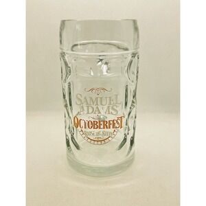 Samuel Sam Adams Oktoberfest Beer Mug Dimpled Stein - 0.5L Raise the Stein Glass